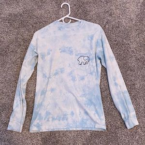 Blue Tie Dye Ivory Ella Christmas Long Sleeve